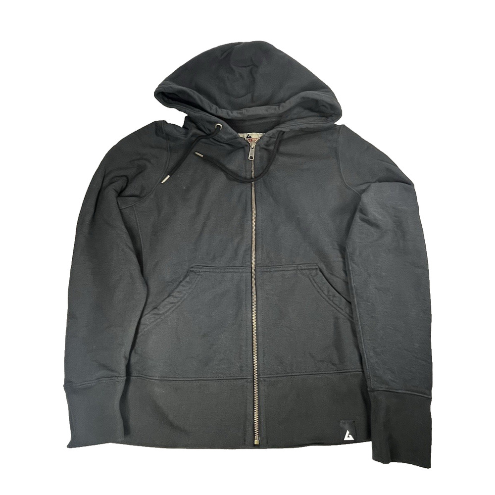 American Giant Classic Full Zip Hoodie Sweatshirt Womens Large Black Heavy USA